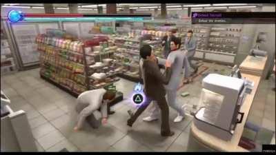 Kiryu deciding what deadly not to kill someone with