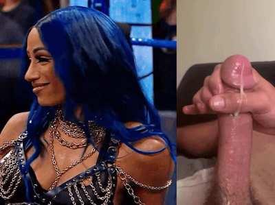 Sasha Banks makes BWC cum with just a glance.