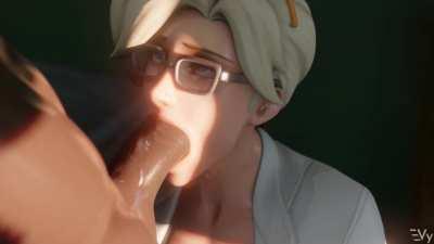 Mercy sucking dick (Vulpeculy, Evilaudio)