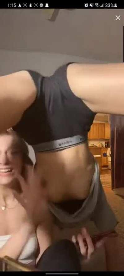 I'm glad she didn't grab the wall