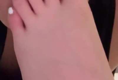 Finally my gf she agreed for foot fetish 