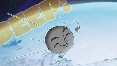 Today marks 66 years since Sputnik 1 was launched into space, so I made a little animation to celebrate!