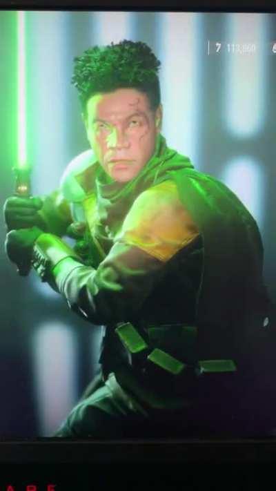 I added the Jedi Finn mod before removing the Commander Cody one. Something truly terrible happened.