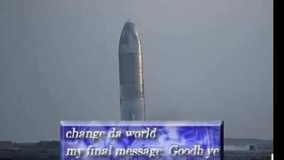 Starship has head out