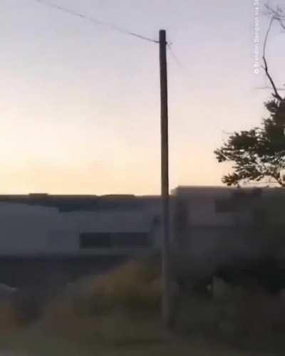 A truck carrying cars gets stuck on a train track. Fortunately, the driver had left the vehicle long before the accident as a precautionary measure.