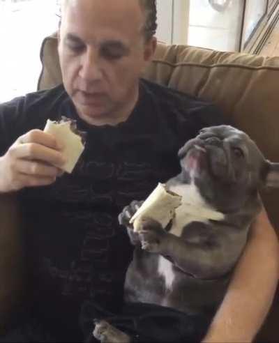 Eating with my colleague