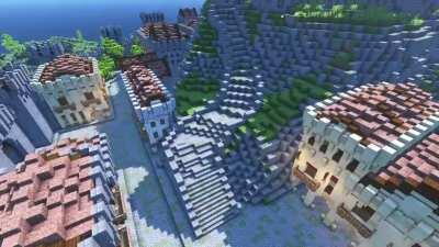 a timelapse of a floating gothic city and castle build i did, heavily inspired by the gothic quarter in barcelona