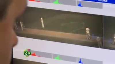 These guys record every single delivery, monitor the recorded footage, and generate overlay graphics that are used for DRS. The process looks fascinating to me 