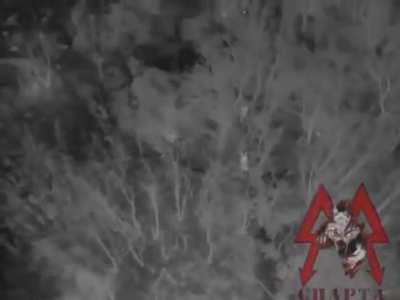 Sparta battalion dropping bombs on AFU in night time