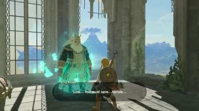 He just couldn't believe the old man was actually king rhoam bosphoramus hyrule the whole time