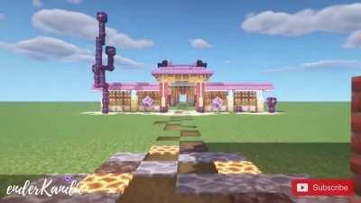 Asian gate in four styles: 1. Survival friendly 2. Japanese inspired 3. Nether inspired 4. End inspired
