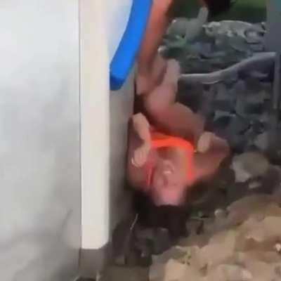 She: Watch me dive on this water