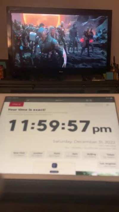 We did it, boys. Happy New Year.