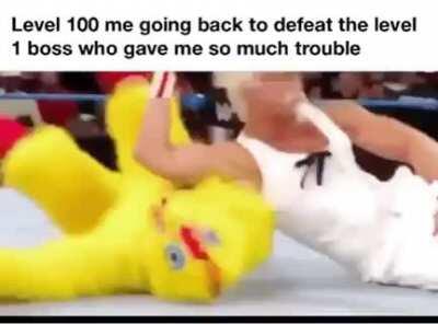 For me, the boss was brooding mawlek, came back to him mid game and beat him to death