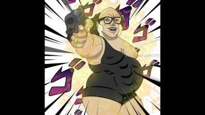 Dio Devito fights Jotaro