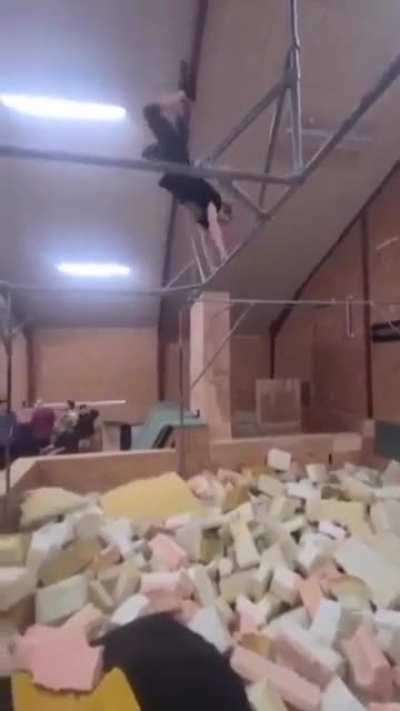 Gymnastics practice. 