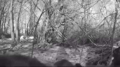 Ukrainian soldiers of the 1st Special Operations Detachment of the 8th Special Purpose Regiment helped surrounded Ukrainian saboteurs to repel Russian assaults in the Kursk Oblast (Russia). Christmas 2024