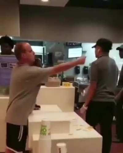 to attack a a fast food employee