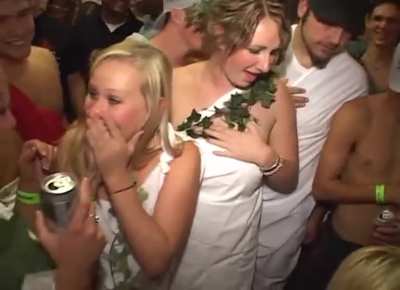 Trina crashes a college orgy to teach the newbies how to give blowjobs