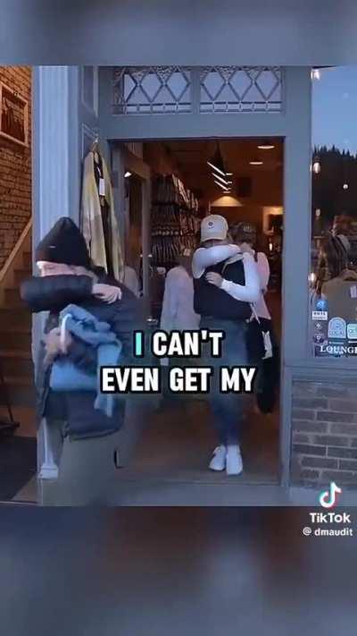 Store customers were secondhand maced during a feud between the cameraman and the owner.