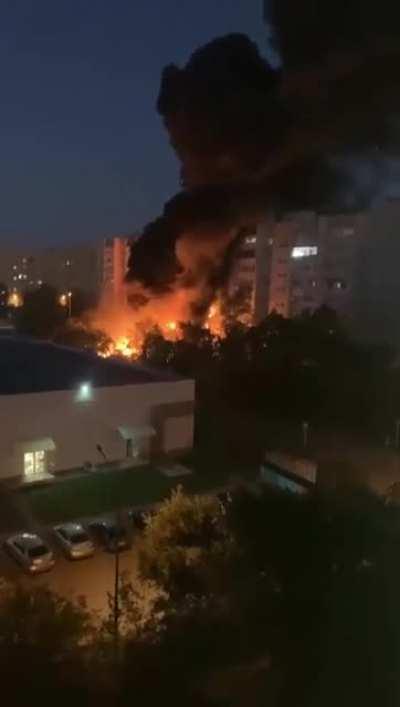 Yeysk: ammunition can be heard exploding as the plane wreckage burns