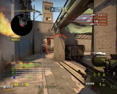 Ace AWP noscope in 6 seconds.