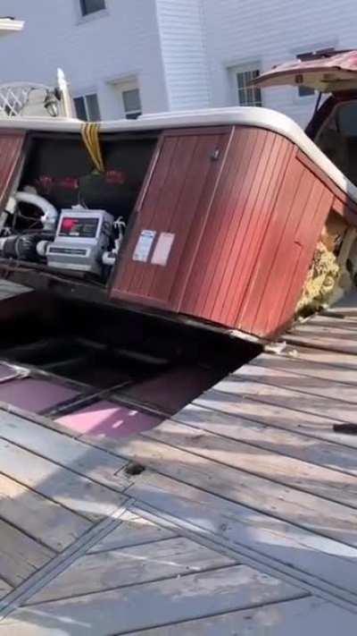 X post. Trying to pull up a jacuzzi with your car