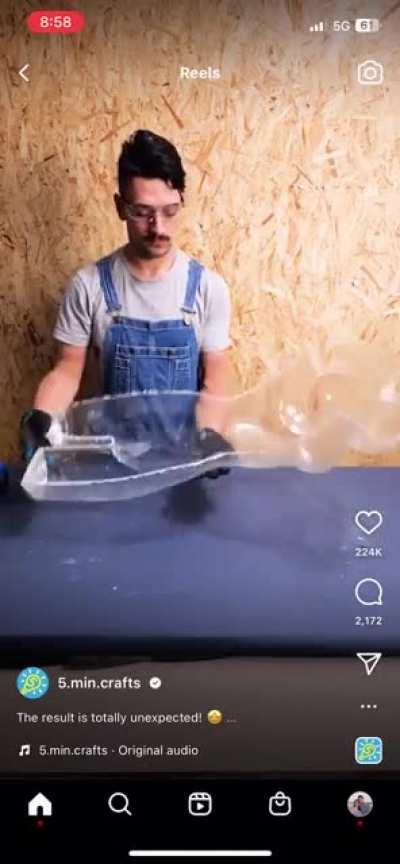 I know this account does the DIY the best, but I almost thought the end result could be cool (spoiler: it was not). However, it was kind of satisfying to watch.