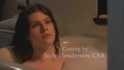 Alexandra Daddario can barely cover her naked tits with her hands. They're so big!