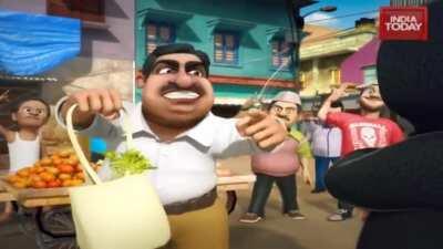 Tipo de la india cantado peo es la parte de el rap de feel good inc