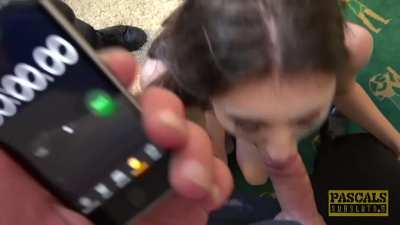 Lina Luxa - Slim Slut Does Inredible Deep Throating