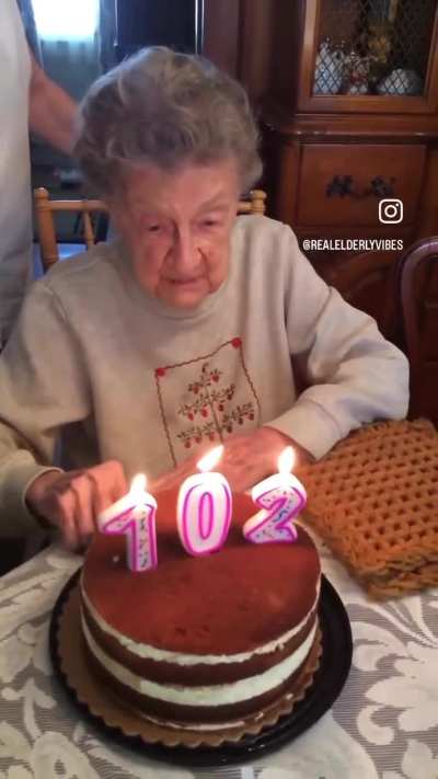Grandma tries to blow out candles and dentures fall out (she has the funniest reaction)