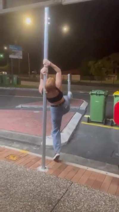 To attempt to pole dance