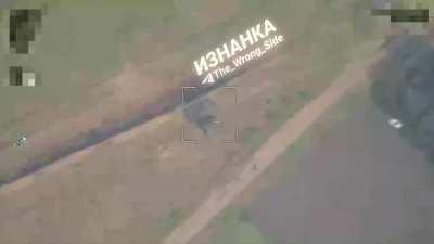 RU POV: Destruction of the P-18 radar station by the Lancet near the village of Bezvodnoye in the Nikolaev region. The distance to Russian positions is at least 40 km. 