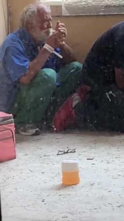 Crack head blowing crack smoke into his best bro’s B-hole. Watch through. You won’t (well maybe you will) regret it.