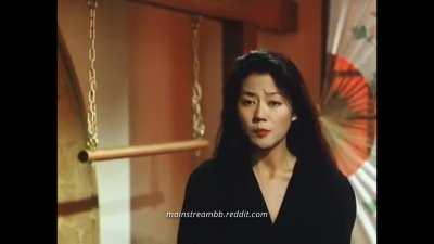 Susan Byun Hits a Man in the Balls Twice With a Bamboo Stick and Then Knees Him in the Balls in Pamela Alster Kicks a Man in the Balls in Sgt. Kabukiman N.Y.P.D. (1990)