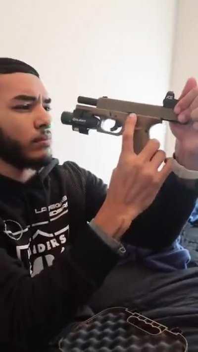 Apparantly this is how guys act when they get a new glock