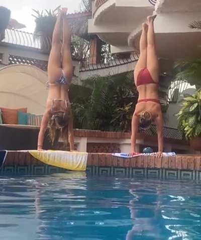 bikini handstand, IG July 2023