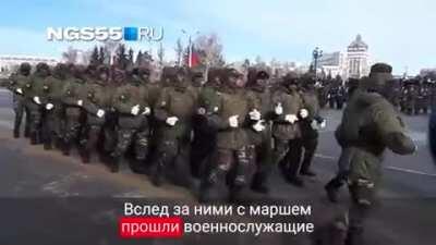 Cadets from Angola and Congo at the parade in honor of 