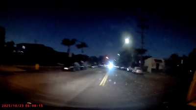 Man darts across the street without looking sideways [oc]