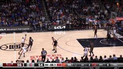 [Highlight] Paul George makes his way past the Heat D for the dunk