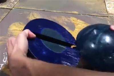 Water Jet cutting things in half