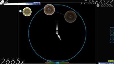 Idke actually overshot the last circle in his Genryuu Kaiko SS play, went back to hit it barely in time for the 300