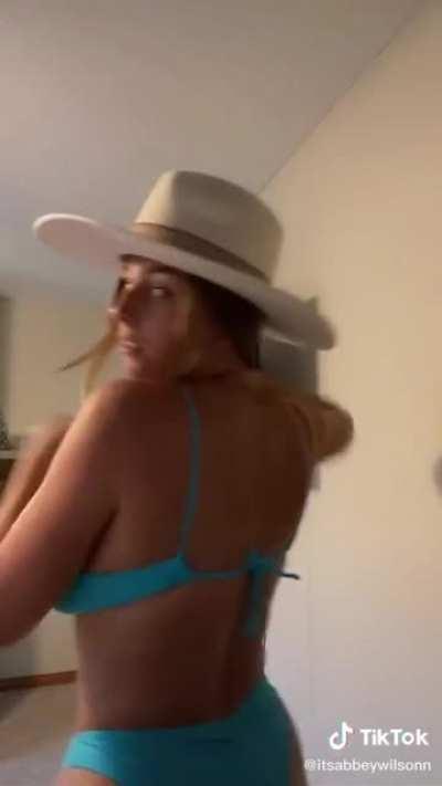 Huge Tits in Blue Bikini