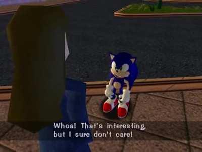 Sonic, interesting but don't care