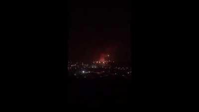 Huge explosion at an ammunition depot in Zarqa, Jordan earlier today