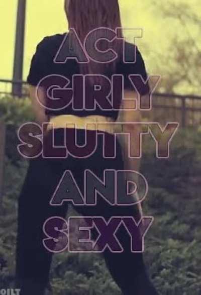 I love acting girly slutty and sexy for daddy's big hard cock ❤🍆💦😋