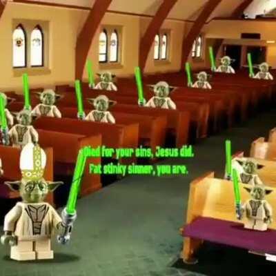 This is what happens if the church is full of weebs