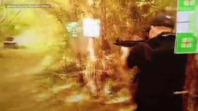 Guy shoots lawn mower full of Tannerite. Loses leg from shrapnel