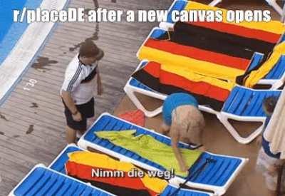 placeDE when a new canvas opens